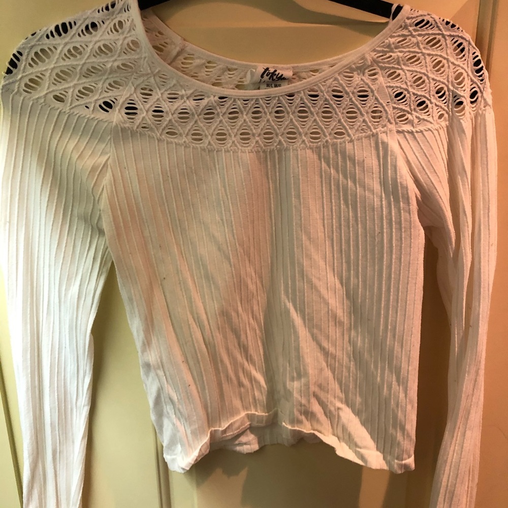 tokyo darling white crop top